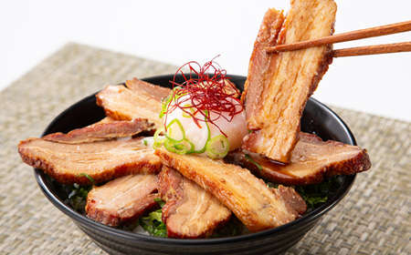 【ブロック1.1kg】備長炭焼 自家製　炭火焼き豚　秘伝タレ付き_肉  豚肉 _【配送不可地域：離島】【1172547】