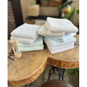 泉州タオル 透かし織りボーダータオル『くすみカラー』5色10枚セット!【1673996】