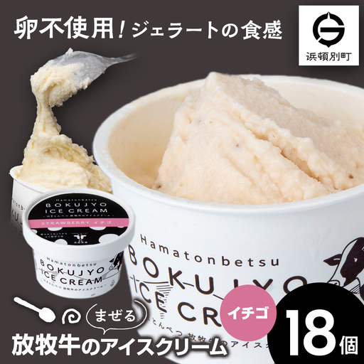 アイスクリーム 18個（イチゴ） 【池田牧場】