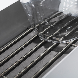 No.452-02 置き場所が自由な水切りカゴ　CARGO H55 グレー ／ 水切り バスケット 省スペース キッチン収納 セパレート 吸水構造 コンパクト 持ち運び 重ね置き 整理整頓 おしゃれ 時短 家事 大阪府