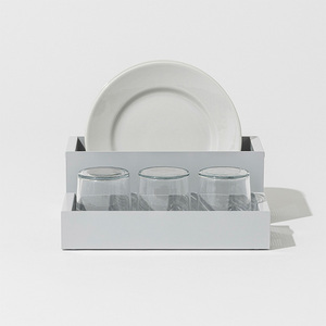 No.452-02 置き場所が自由な水切りカゴ　CARGO H55 グレー ／ 水切り バスケット 省スペース キッチン収納 セパレート 吸水構造 コンパクト 持ち運び 重ね置き 整理整頓 おしゃれ 時短 家事 大阪府