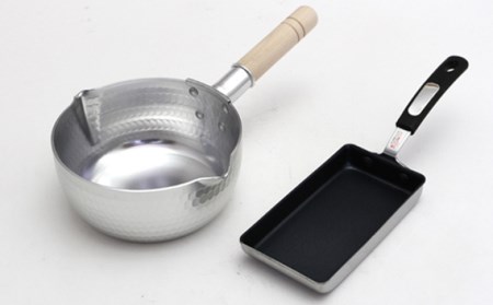 No.036 ガス~IHゆきひら鍋18cm専門店シリーズ+ガス~IHステンレススリム玉子焼