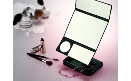 No.227 回転三面スタンドミラー　アイメイクミラー