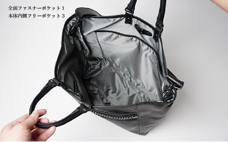 【BAGGYPORT】バギーポート・軽量レザー２WAYトート - 軽さと強さが共演する、黒の美学