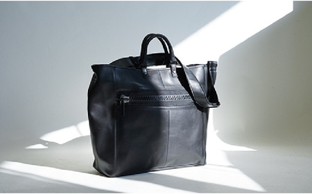 【BAGGYPORT】バギーポート・軽量レザー２WAYトート - 軽さと強さが共演する、黒の美学