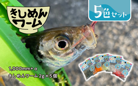 きしめんワーム　5色セット
