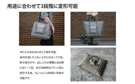 【 RATEL WORKS(ラーテルワークス) 】AURORA SOFT COOLER【S】GR(オーロラソフトクーラーSグレー) - 軽量&保冷抜群、アウトドア最適クーラーボックス!