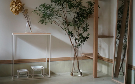 東大阪発大手メーカーの製造工場が作る家具 コンソールテーブル(ホワイト)