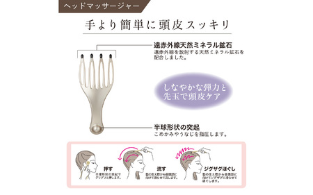 天然毛ヘアブラシ・シャンプーブラシ・ヘッド/ヘアケア4点つめ合わせ - 4点入りヘアケアの福袋！