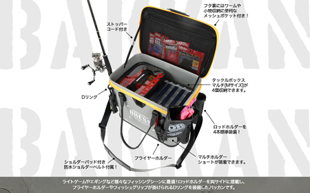 [DRESS] バッカン 34L（カラバリ：ブラック×オレンジ）