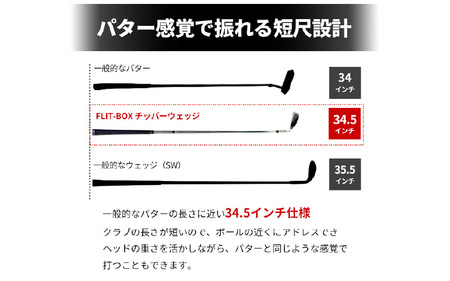 【右打ち】FLIT-BOX（フリットボックス）チッパーウェッジ　番手：56°　女性用
