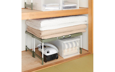 クローゼット・押入れフリーラック 伸縮タイプ CO-RG2T - クローゼットの幅に合わせてスッキリ収納