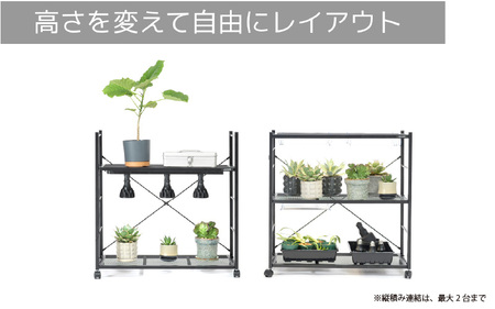 【BIBILAB】ビザールプランツラック（LPR-800-BK） - 植物にとって最適な環境を作れる