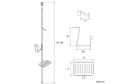 【DOPPELGANGER】ガレージワンポールラック２（DDS635-BK） - バイク乗車時に必要なアイテムをスマートに収納