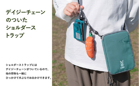 【DOD】グラサコ（BA030-BL） - 表面に2ヶ所のサングラス用収納があるサコッシュ