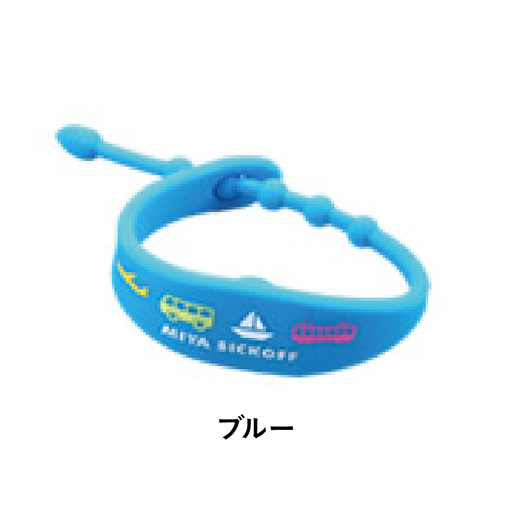 ミヤ シックオフ 子供用 ブルー 〈両手首に巻くだけで突起部の圧力により末梢神経を刺激し、効果を発揮〉