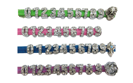 スワロフスキー文字アニマルネームネックレス【猫用・子犬用】（ブルー） 〈ソフト素材仕様でペットにやさしい〉