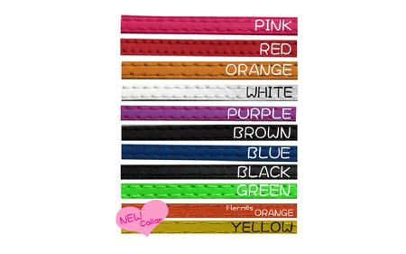 スワロフスキー文字アニマルネームネックレス【猫用・子犬用】(エルメスオレンジ) 〈ソフト素材仕様でペットにやさしい〉