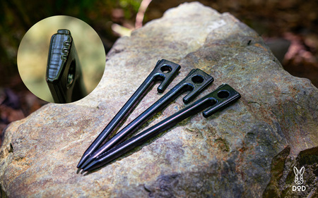 【DOD】鍛造人参ペグ（18）8本セット（P1-002-BK）