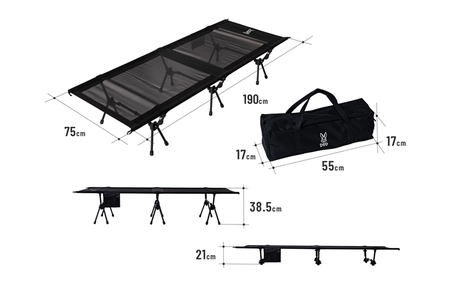 【DOD】キャナリーコット（ CB1-996-BK ）