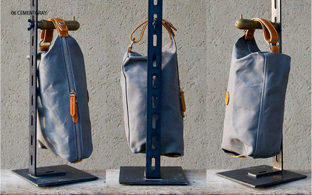 木の庄帆布 BOX POUCH ボックスポーチ　k-khg-bxp01t（C/＃06 CEMENTGRAY / セメントグレイ）