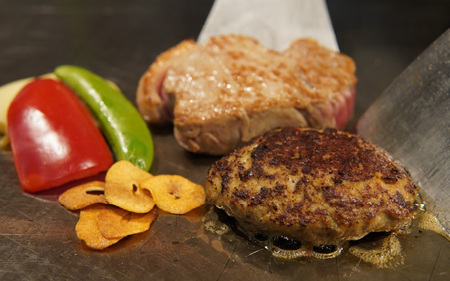 【豪州産ステーキ＆ハンバーグのペアランチ券】ニュー松坂布施本店ランチペアお食事券