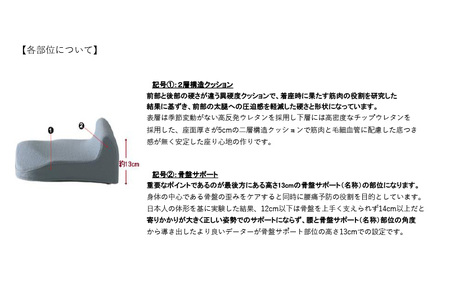 【人間工学】 骨盤ざぶとん(ワインレッド)