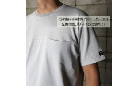 EP 東大阪繊維研究所のインド超長綿 シームポケットTシャツ グレーM