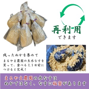 まるやま農園 泉州水なす ぬか漬け 4個入 3ヶ月定期便【087C-013】