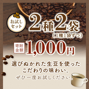  【お試しセット】煎りたて 、 挽きたて !ドリップコーヒー 2袋セット コーヒー【010E-035】