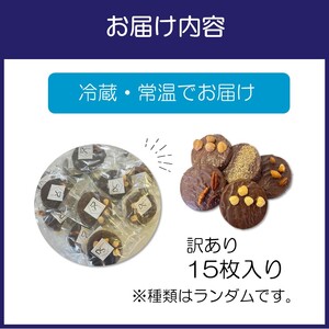 自家焙煎カカオクッキー【訳あり15個入り】【配送不可地域：北海道・沖縄】【105D-002】
