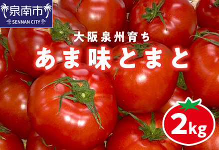 大阪泉州育ち あま味とまと 2kg 野菜 トマト 生鮮 フルーツトマト 夏野菜 食料品 水耕栽培 中玉 ふるさと納税 人気 新鮮【051D-009】