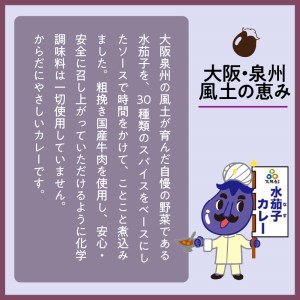 大阪産（おおさかもん）泉州水なすカレー 10箱 【御守つき】（レトルト 常温 簡単調理 レトルト食品 レトルトカレー かれー カレー カレールウ カレールウセット カレールー カレールーセット 人気カレー おすすめ 人気 泉南市 水茄子 茄子 なす お守り）【041D-011】