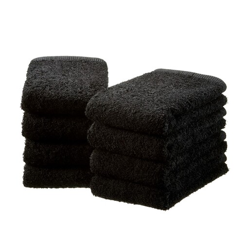 肌触りが自慢のデイリーユースフェイスタオル ブラック8枚 タオル フェイスタオル デイリータオル 泉州フェイスタオル タオルセット 国産タオル 人気タオル 泉州タオル【039D-135】