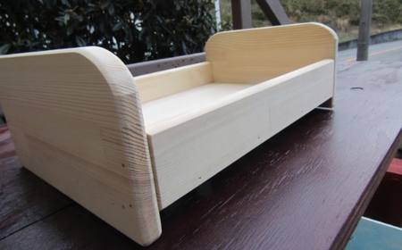 手作り木製 お人形・ぬいぐるみベッド「ミニ」【007D-077】