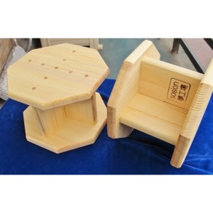 手作り木製 正座用補助椅子2脚【007D-076】