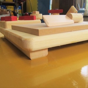 手作り木製 卓上ままごとキッチンRBM【007D-078】