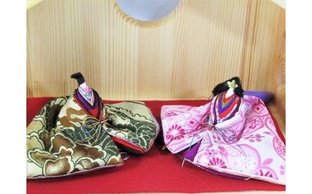 身近に置けるかわいい箱雛お花付きF【007C-093】