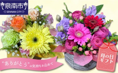 【母の日ギフト】お母さんへのプレゼントに！生花のアレンジメント【009D-057】