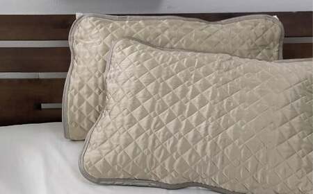 【ベージュ】シルクサテン100％ まくらパッドM【43×63cm】2枚組 枕パッド まくらパッド まくらカバー