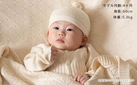 【さくらねずみ（草木染）】【ギフト対応】クローバー柄 2WAYオール CO-Ｗ42-81 【7営業日程度で発送】| ベビー ベビー服 赤ちゃん 新生児～ 1歳前後 服 ドレス型 パンツ オーガニック 綿 日本製