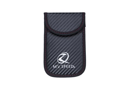 リレーアタック ガード ポーチ Ⅱ カーボンファイバー柄 車両盗難防止 盗難防止 防犯 スマートキー専用 キーケース 収納 スマートキー1つ収納