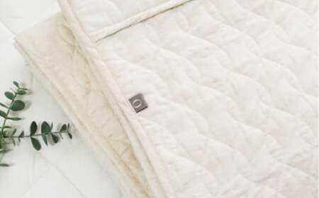 【シングルサイズ】 リネン麻混ガーゼケット｜ ガーゼケット タオルケット シングル キナリガーゼ リネン コットン 綿100％ 衿付き 寝具 大阪府 阪南市