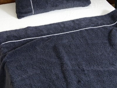 【 ダルブラック 】 スーピマ コットン 無撚糸 タオルケット SP-70