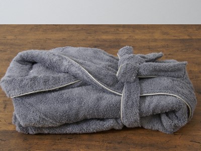 【 パールグレーS 】スーピマ コットン 無撚糸 バスローブ SP100