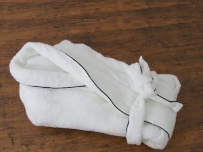 【 ホワイトS 】 スーピマ コットン 無撚糸 バスローブ 2枚 セット SP-200
