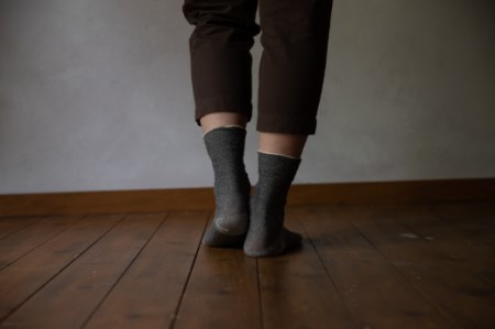【Mサイズ：22cm～24cm】 天衣無縫 履き口 締め付けない 内側オーガニックコットン いつもソックス 無地 3足 セット han023-ITSUM-M グレー ブルー チャコール 靴下 くつ下 綿
