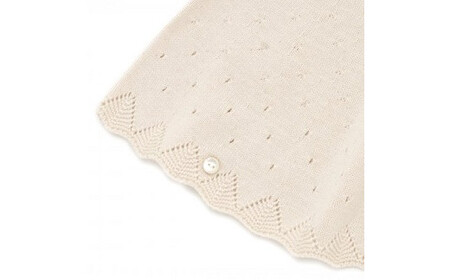 【ナチュラル】衿付き 一重ケープ CO-W9【7営業日程度で発送】|2 ベビー服 ベビー 赤ちゃん ニット ケープ 羽織り オーガニックコットン 綿 新生児～2歳 日本製