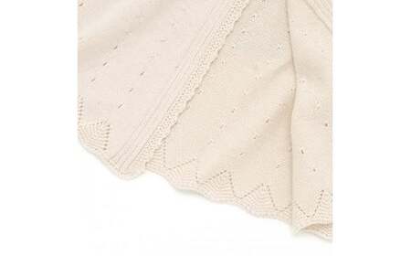 【ナチュラル】衿付き 一重ケープ CO-W9【7営業日程度で発送】|2 ベビー服 ベビー 赤ちゃん ニット ケープ 羽織り オーガニックコットン 綿 新生児～2歳 日本製