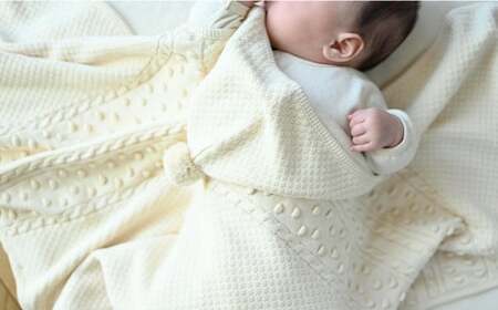 【ナチュラル】 ポップコーン マント CO-Ｗ-27【7営業日程度で発送】| ベビー服 ベビー 赤ちゃん 羽織り ケープ 男女兼用 オーガニックコットン 日本製